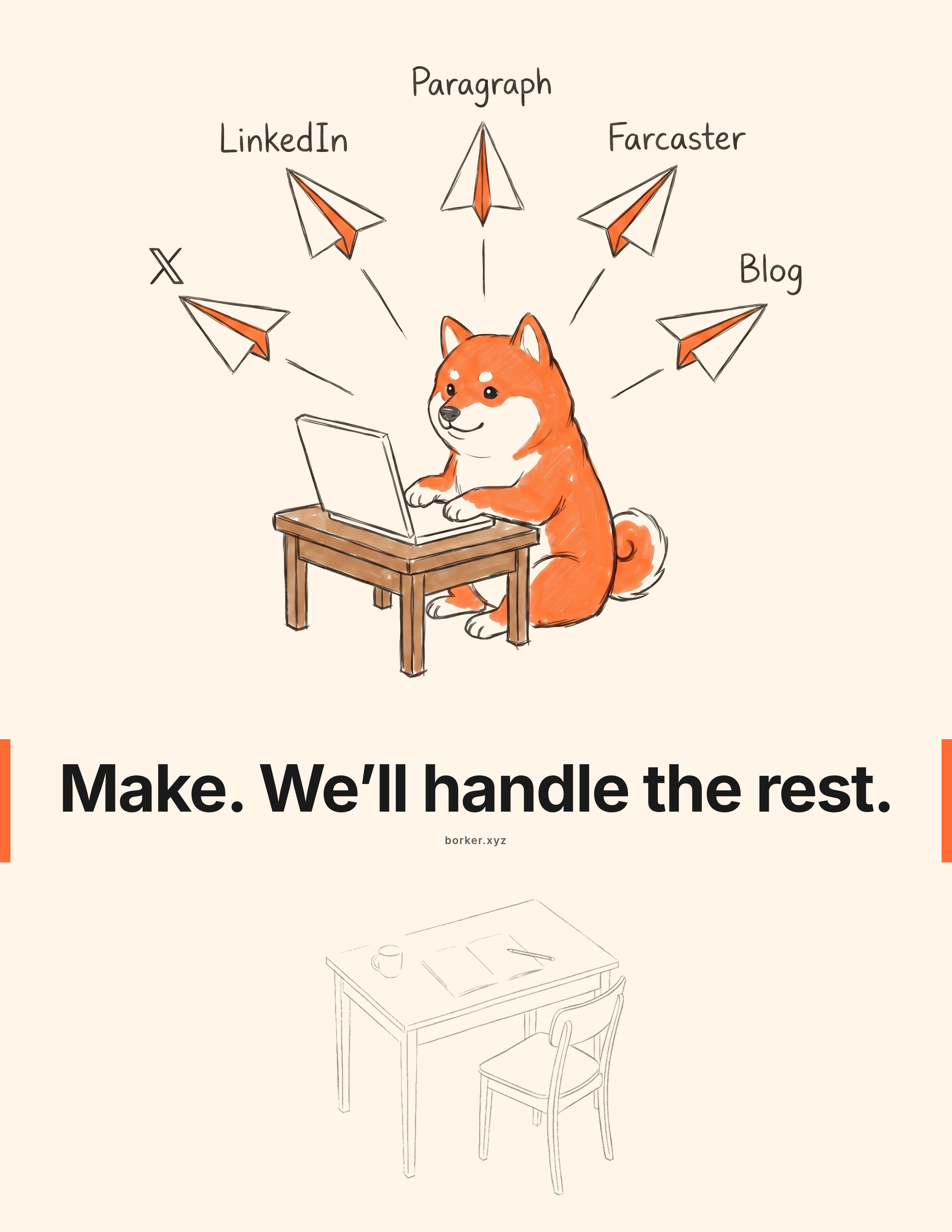 Borker magazine ad: writer variant
